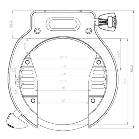 ABUS antivol de cadre Amparo 4650 X NR black OE