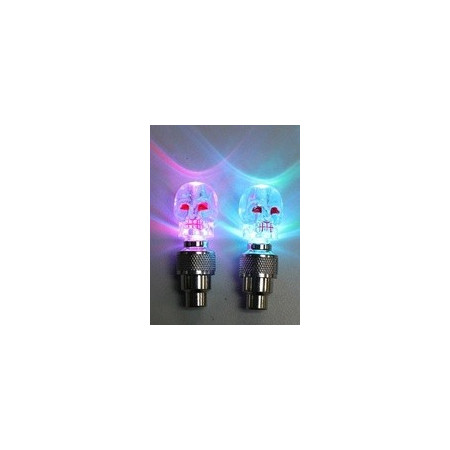 FIREFLYS Bouchons de valve lumineux bleu LED avec piles