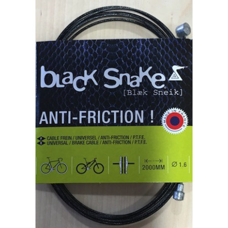 Câble de frein vélo VTT et route Inox Teflon Black Snake anti-friction