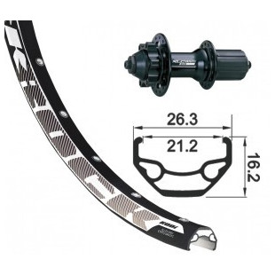 roue ARRIERE 26x1.9 XLC 6 tr.