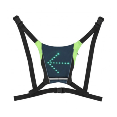 Gilet clignotant 5 modes/48 leds avec télécommande sans fil pour vélo et trottinette Gilet clignotant 5 modes/48 leds avec télécommande sans fil pour vélo et trottinette